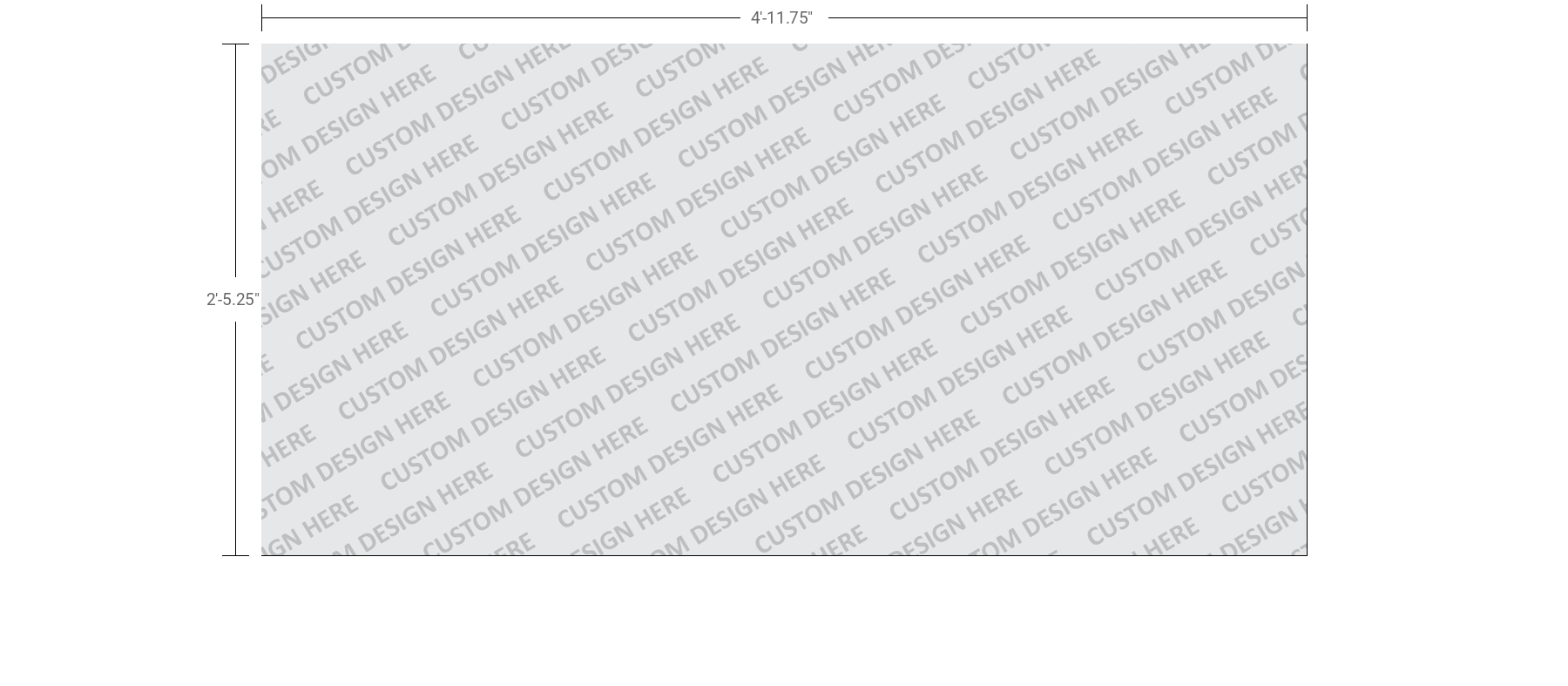 2.5' x 5' Digital Print Flat Double Sign Face
