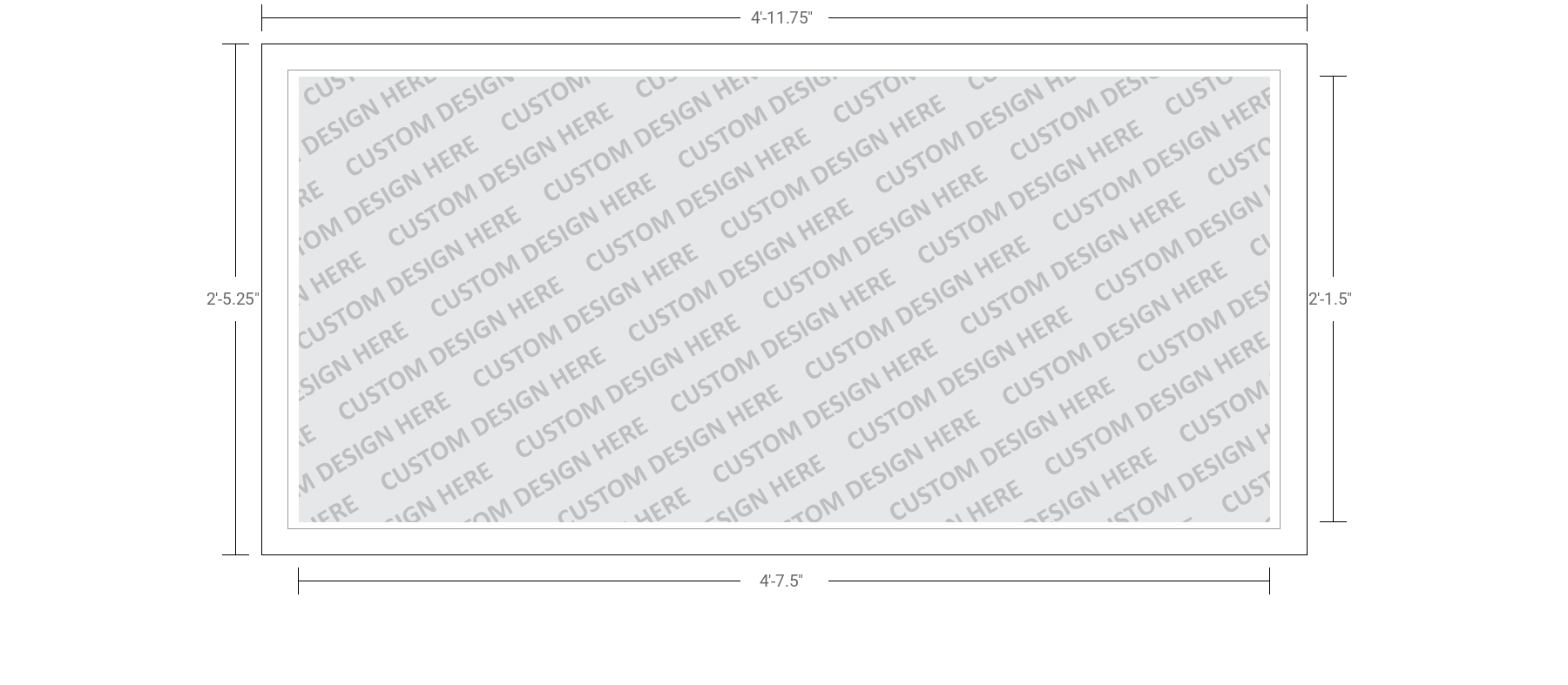 2.5' x 5' Digital Print Pan Formed Single Sign Face