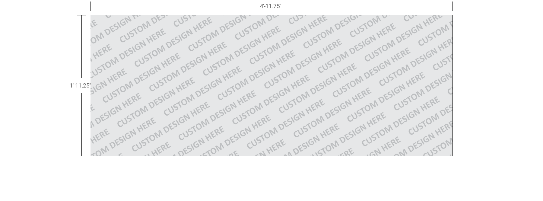 2' x 5' Digital Print Flat Single Sign Face