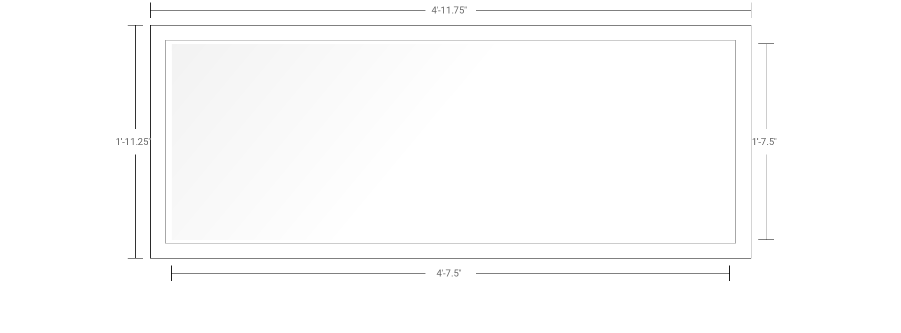 2' x 5' White Pan Formed Single Sign Face