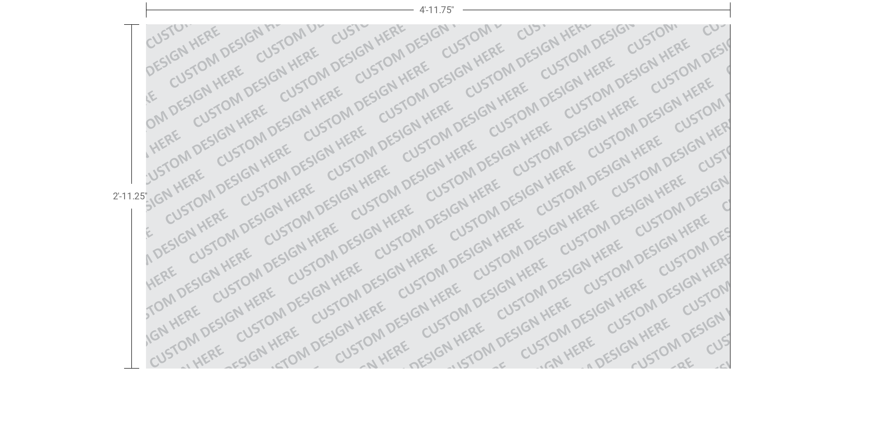 3' x 5' Digital Print Flat Single Sign Face