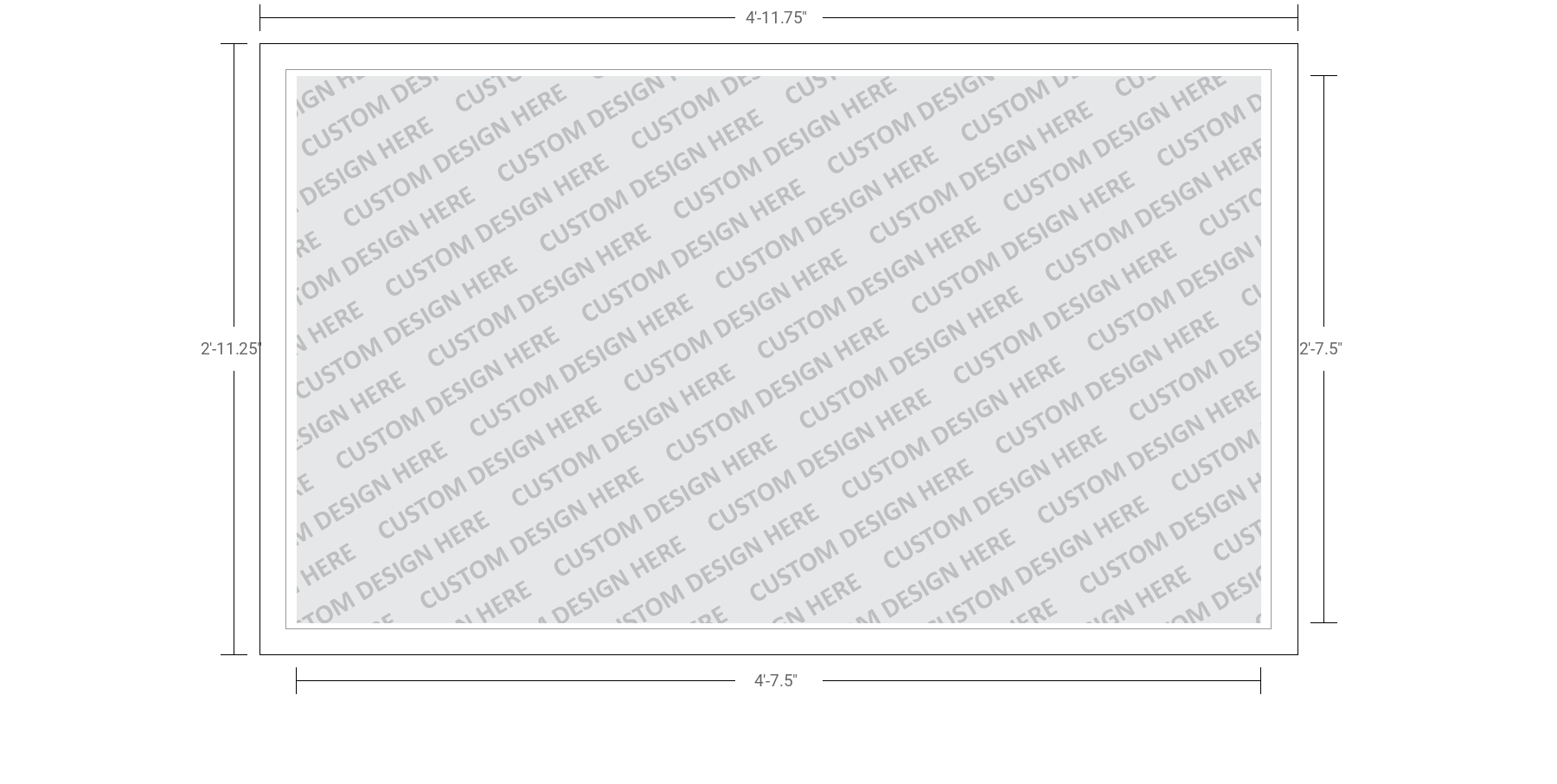 3' x 5' Digital Print Pan Formed Single Sign Face