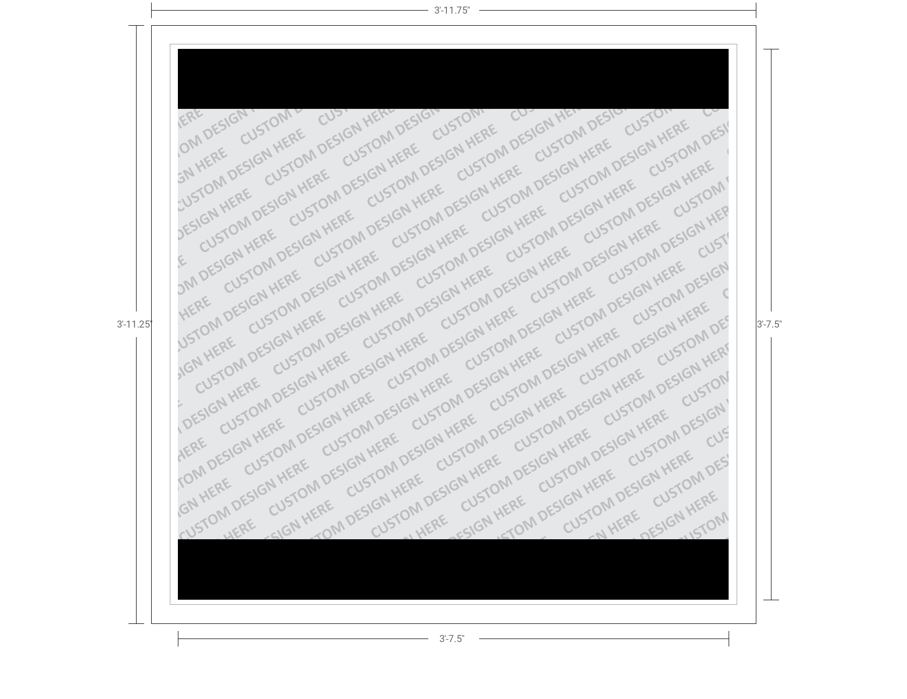 4' x 4' Digital Print Pan Formed Single Sign Face