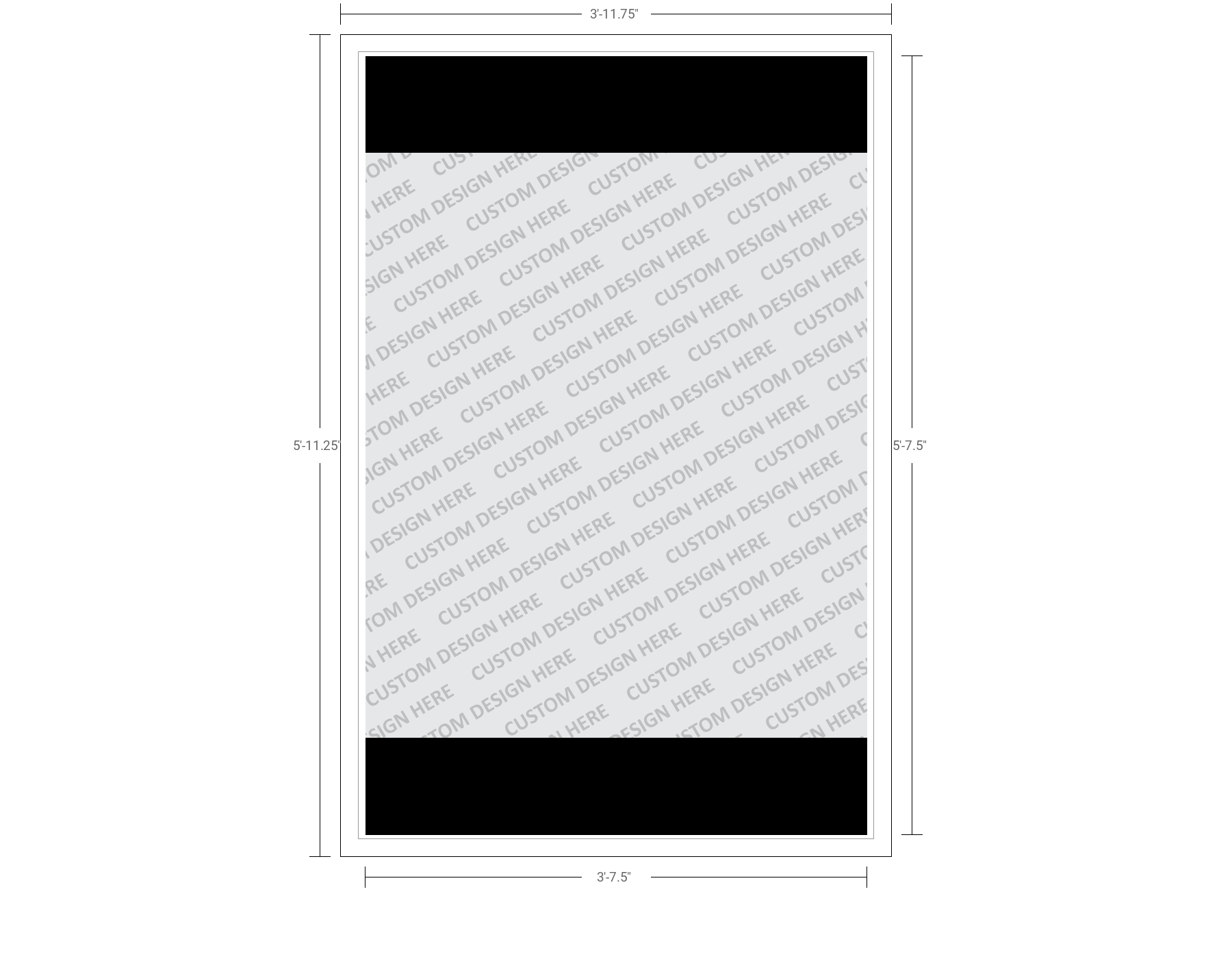 6' x 4' Digital Print Pan Formed Single Sign Face