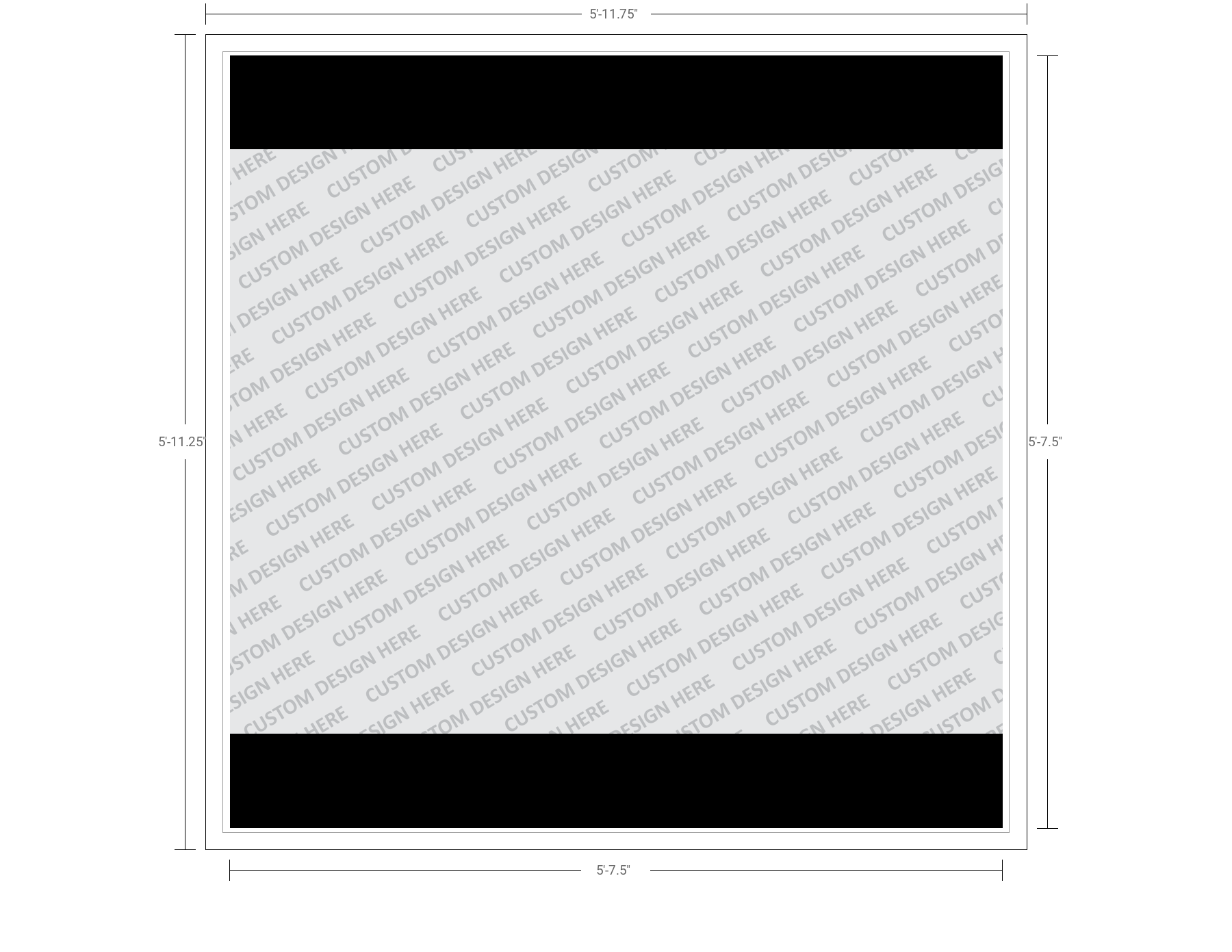 6' x 6' Digital Print Pan Formed Single Sign Face